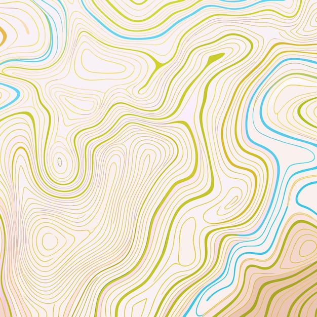 Mapa topográfico abstracto con líneas de contorno