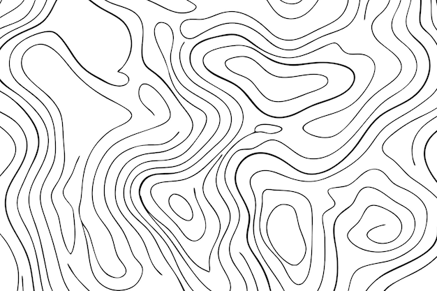 Mapa topográfico abstracto con líneas de contorno