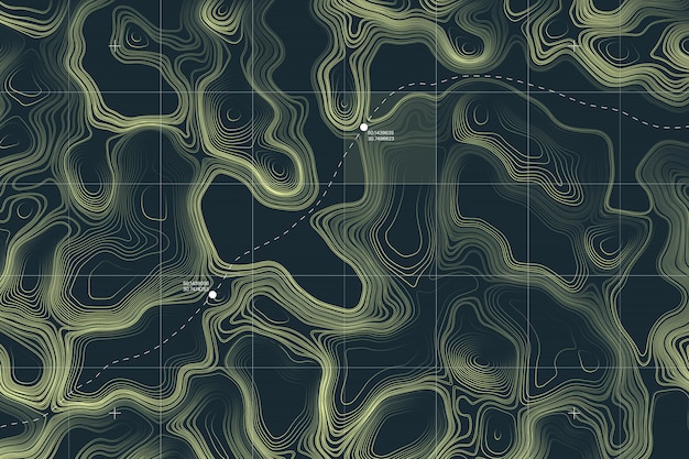 Mapa topográfico conceptual terreno alienígena resumen antecedentes