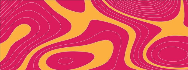 El mapa topográfico estilizado colorido con líneas y círculos de fondo Mapa de contornos topográficos