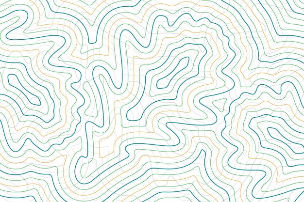 Mapa topográfico floral abstracto