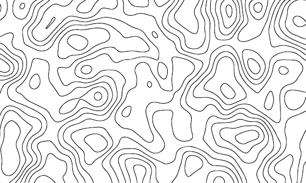 Mapa topográfico de patrón vectorial muy adecuado para el mapeo necesita diseño de fondo