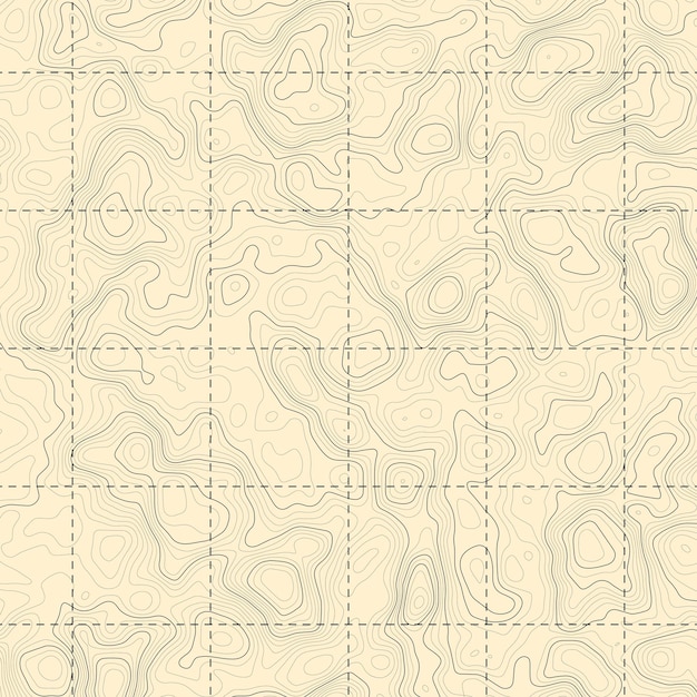 Vector mapa topográfico retro mapa de contorno geográfico ilustración de vector de cuadrícula de contorno abstracto