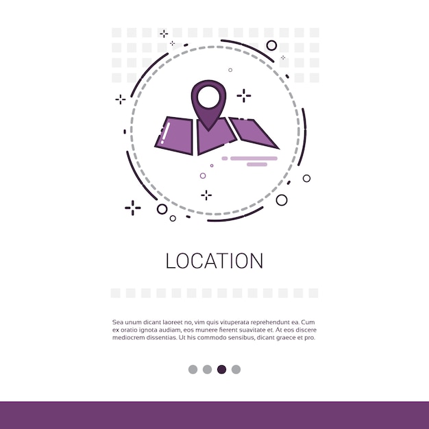 Vector mapa ubicación de navegación posición web banner