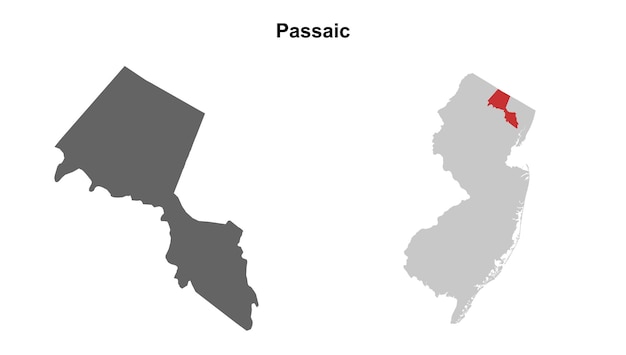 Mapa de la ubicación de Passaic NJ