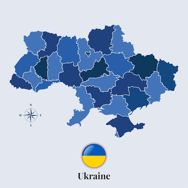 Mapa de ucrania con bandera mapa de bandera de ucrania