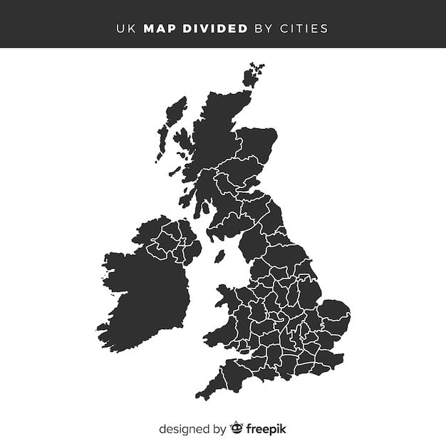 Vector mapa del uk