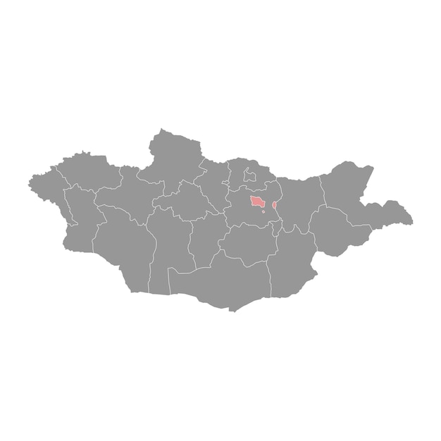 Mapa de Ulaanbaatar división administrativa de Mongolia Ilustración vectorial