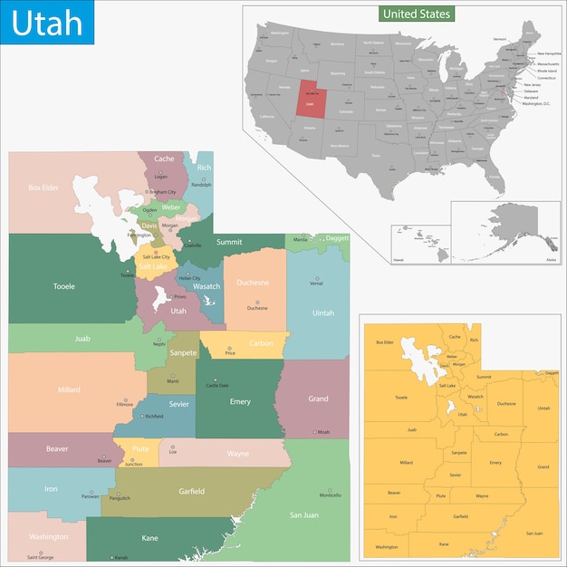 Mapa de Utah