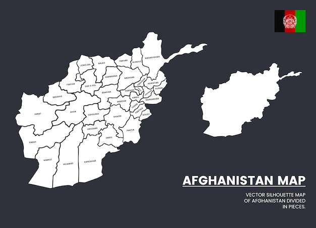 Un mapa vectorial de Afganistán
