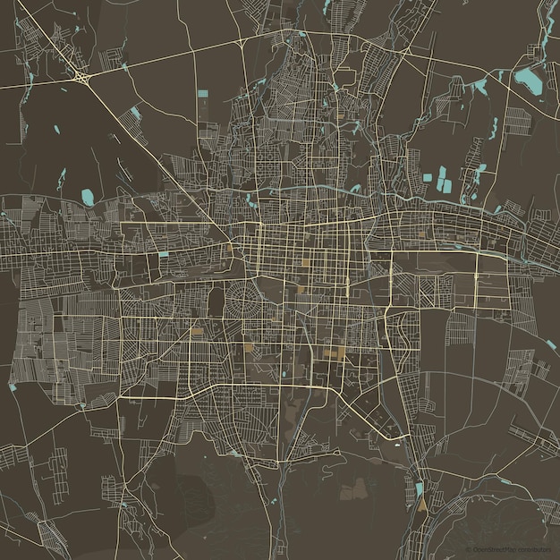 Vector mapa vectorial de bishkek kirguistán