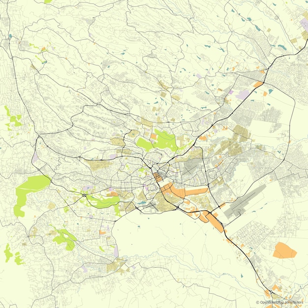 Mapa vectorial de la ciudad de Nairobi, Kenia