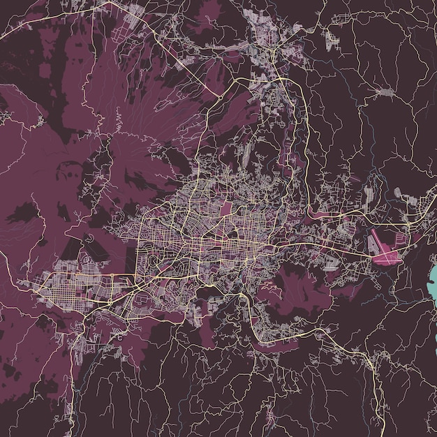 Vector mapa vectorial de la ciudad de omaha, nebraska, ee.uu.