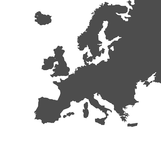 Mapa vectorial detallado del vector de europa