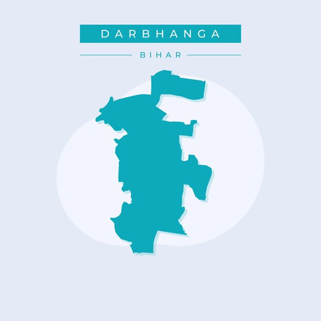 Vector mapa vectorial de la ilustración de darbhanga