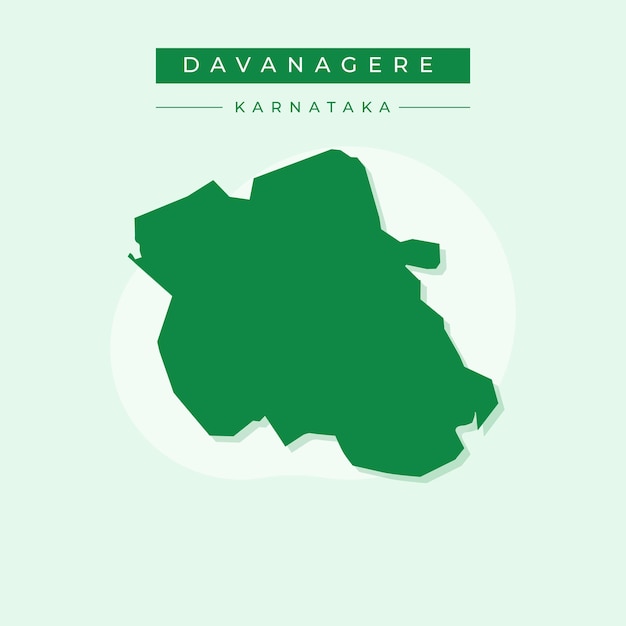 Mapa vectorial de la ilustración de Davanagere