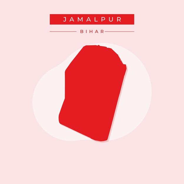 Mapa vectorial de la ilustración de Jamalpur