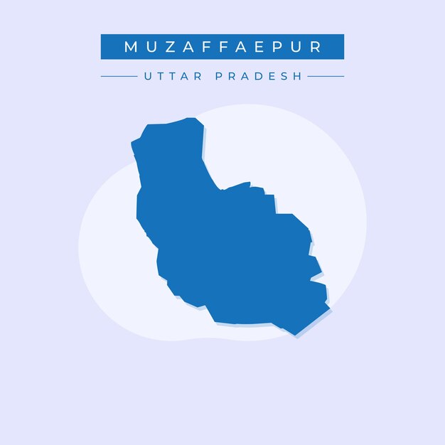 Vector mapa vectorial de la ilustración de muzaffaepur