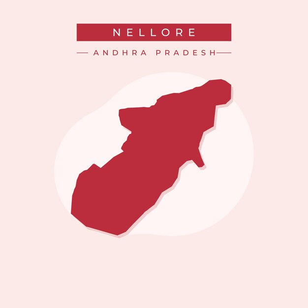 Mapa vectorial de la ilustración de Nellore