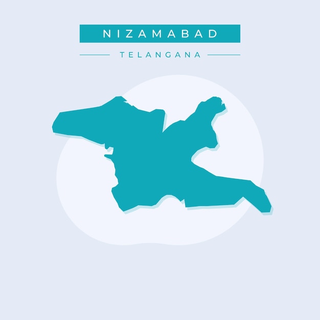 Mapa vectorial de la ilustración de Nizamabad