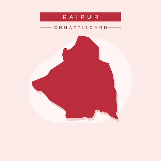 Mapa vectorial de la ilustración de Raipur
