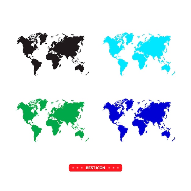 Mapa vectorial mundial