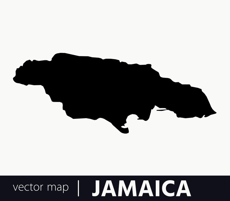 Vector mapa vectorial muy detallado de jamaica