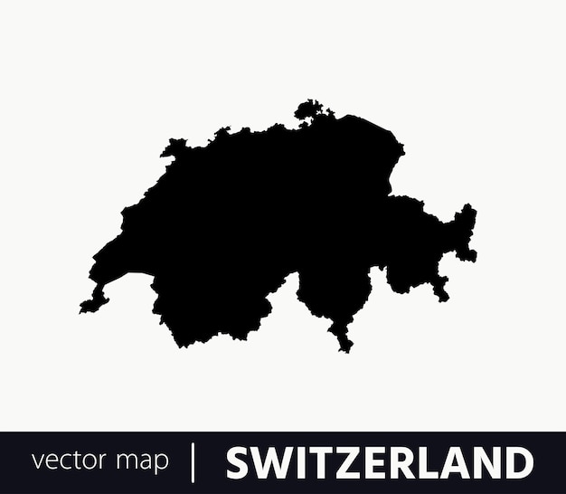 Mapa vectorial muy detallado de Suiza