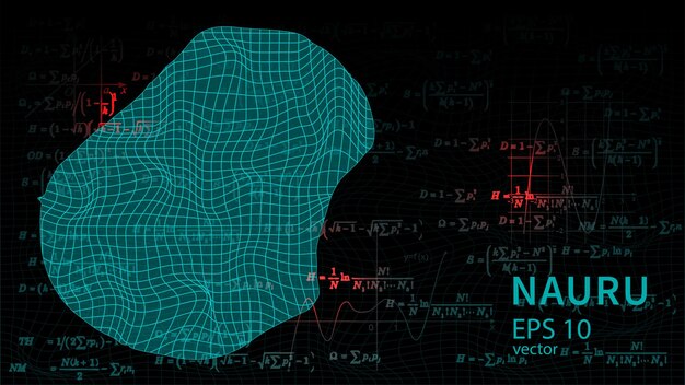 Mapa vectorial tecnológico de la conexión de Nauru sitio web moderno futurista fondo o página de portada