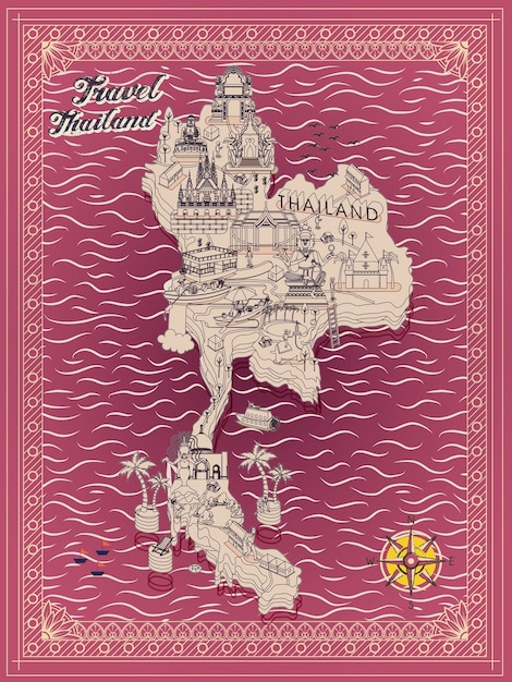 Mapa de viajes de tailandia