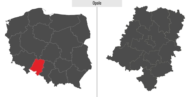 Mapa del voivodato de Opole