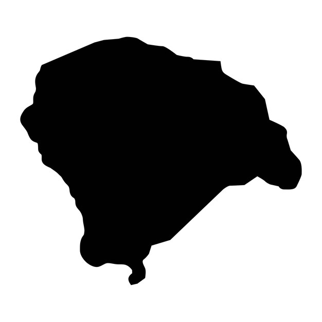 Mapa de Yamoussoukro división administrativa de la Costa de Marfil Ilustración vectorial