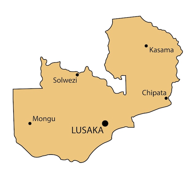 Mapa de Zambia