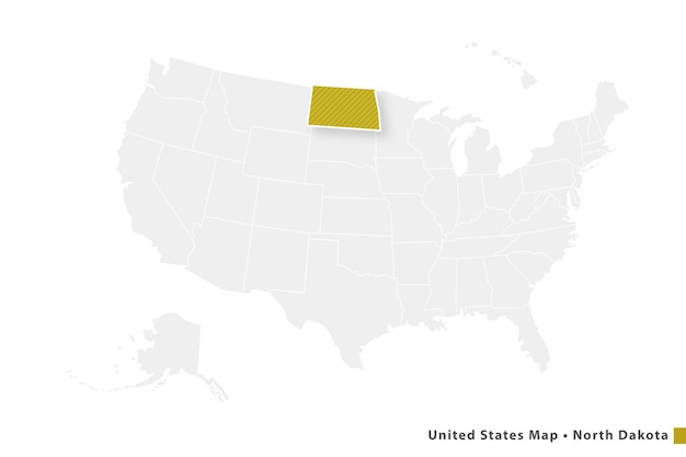 Mapas estados unidos, dakota del norte