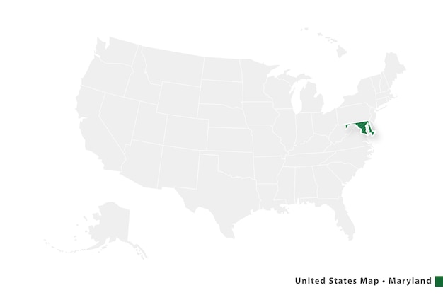 Mapas de estados unidos, maryland