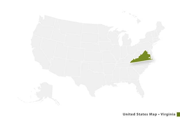 Mapas de estados unidos, virginia