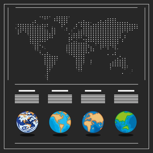 Vector mapas del mundo infográficos