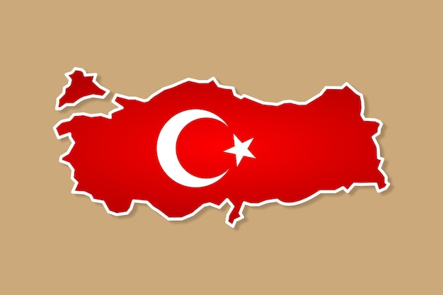 Mapas rojos de Turquía.