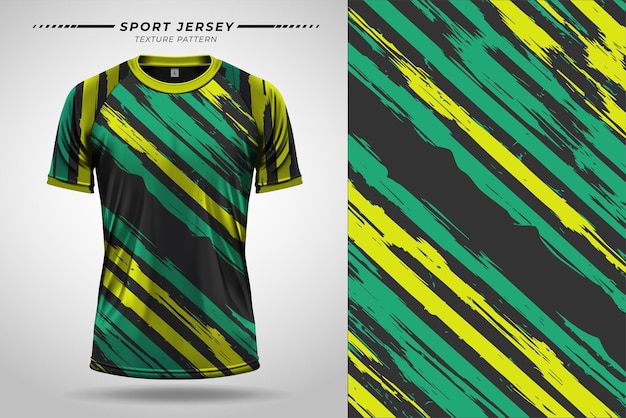 Maqueta 3D de la textura de una camiseta deportiva que muestra el diseño detallado de la tela y la textura realista