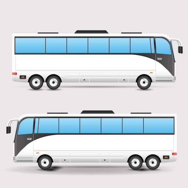 maqueta de autobús realista aislada