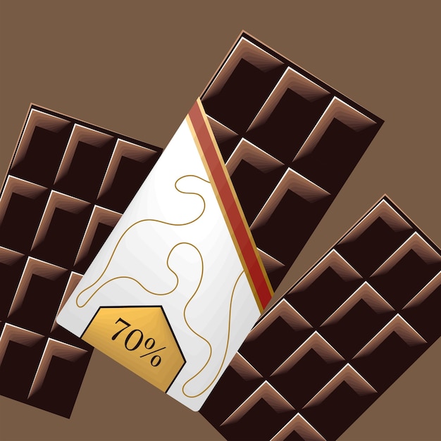 Maqueta de barras de chocolate