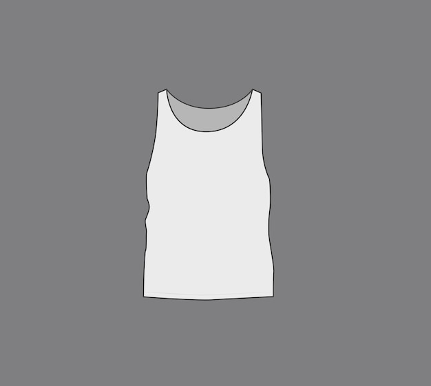 Maqueta básica de camiseta blanca en blanco plantilla de impresión textil para ropa de moda