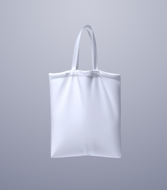 Maqueta de bolso tote blanco