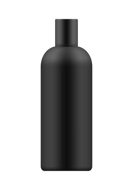 Maqueta de botella de plástico para champú.