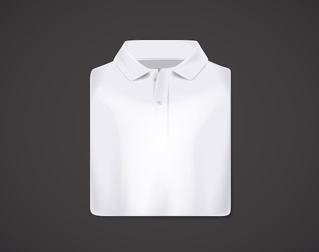 Vector maqueta de camisa blanca doblada aislada