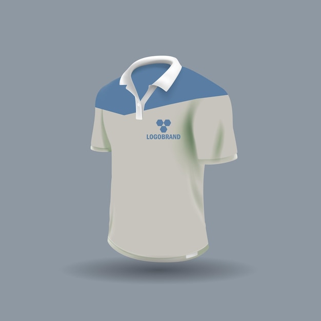 Vector maqueta de camisa de diseño de camiseta de polo