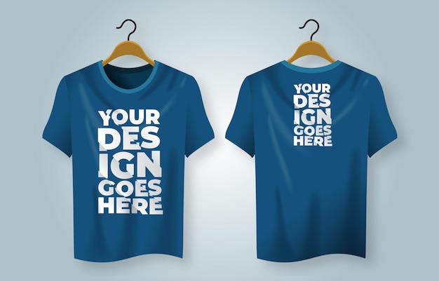 Maqueta de camiseta azul