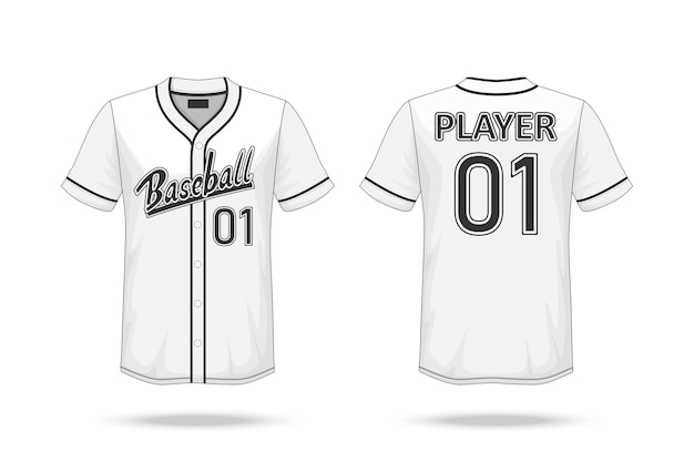 Vector maqueta de la camiseta del béisbol