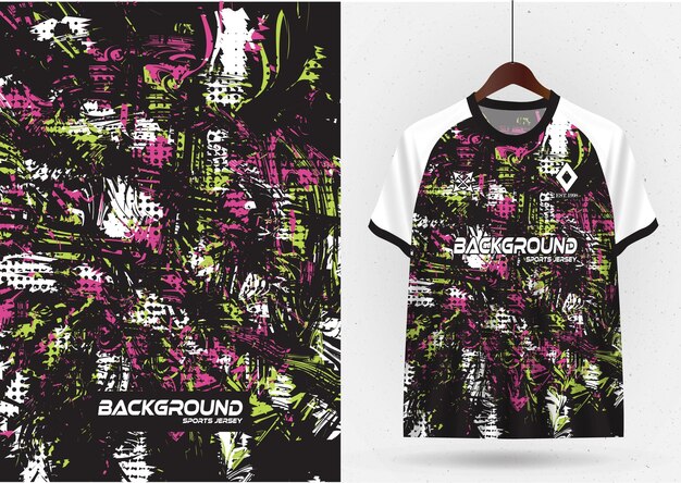 Maqueta de camiseta deportiva de fondo camiseta de fútbol para correr