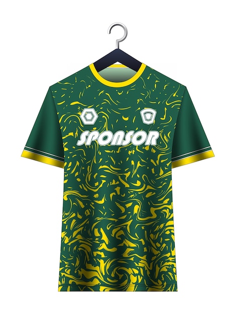 Maqueta de camiseta de fútbol para club de fútbol Diseño de ropa deportiva de sublimación vectorial Vista frontal uniforme